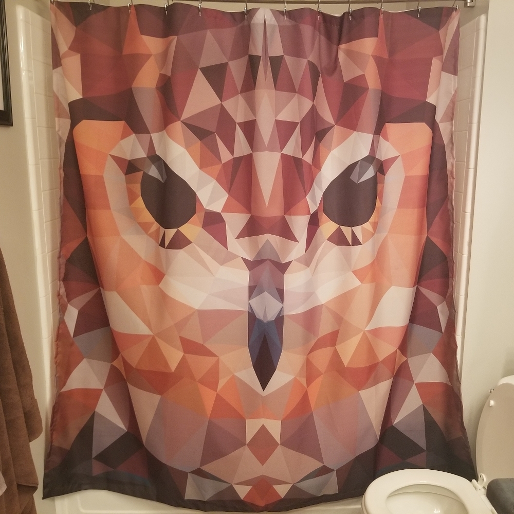 Shower Curtain - Geometric Owl